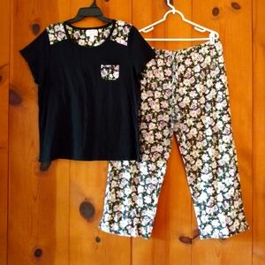 Carole Hochman Heavenly Soft Floral Pajama Set